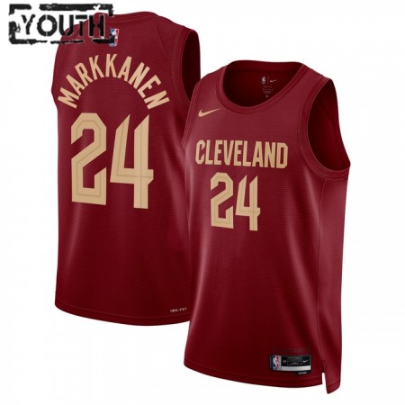 NBA Cleveland Cavaliers Trikot Lauri Markkanen 24 Nike 2022-23 Icon Edition Maroon Swingman - Kinder